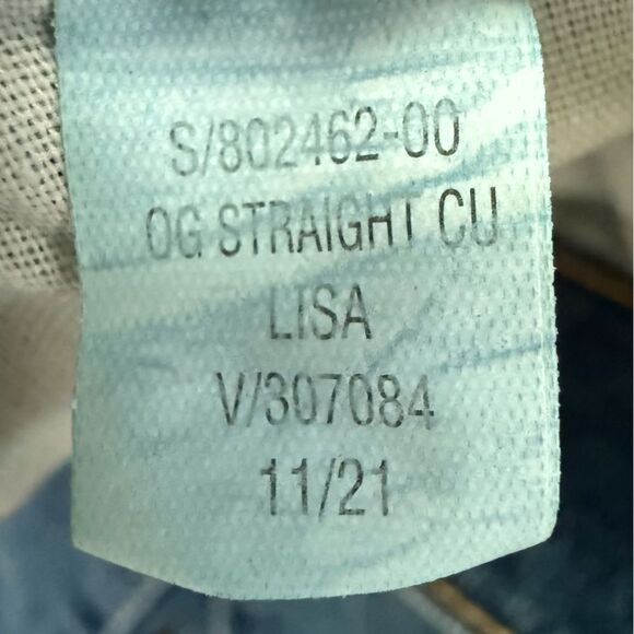 Old Navy High Rise Curvy O.G. Straight Jeans Distressed Women’s Size 6 - Picture 7 of 7